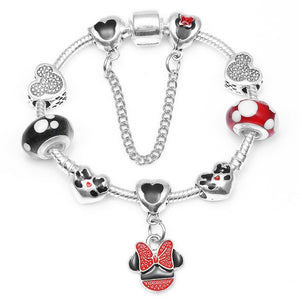 BANGLE Mickey Minnie Charms Bracelet