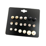 Earrings  New 20 Pairs/Set Charm Crystals Stud