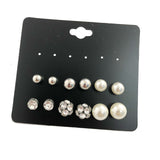 Earrings  New 20 Pairs/Set Charm Crystals Stud