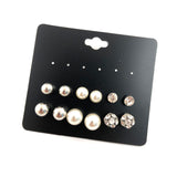 Earrings  New 20 Pairs/Set Charm Crystals Stud