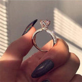 Rings  Fashion Luxury Silver Zirconia Crown  Women's Wedding Party AAA Zircon Crystal