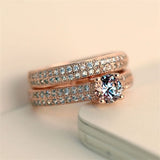 Rings  Fashion Luxury Silver Zirconia Crown  Women's Wedding Party AAA Zircon Crystal