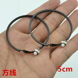 Earrings Big small circle gold silver Square line