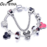 BANGLE 17 Styles Mickey Series Charm Bracelet