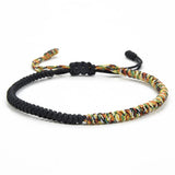 BANGLE Black Red Tibetan Buddhist Good Lucky Charm Tibetan Bracelets