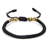 BANGLE Black Red Tibetan Buddhist Good Lucky Charm Tibetan Bracelets