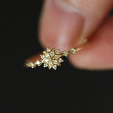 Rings  4 Pcs/set Crystal Zircon Gold Ring Set 2019