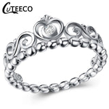 Rings Dropshipping Silver Color Clear CZ Wedding