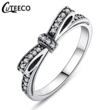 Rings Dropshipping Silver Color Clear CZ Wedding