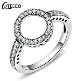 Rings Dropshipping Silver Color Clear CZ Wedding