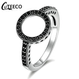Rings Dropshipping Silver Color Clear CZ Wedding