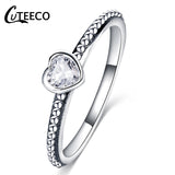 Rings Dropshipping Silver Color Clear CZ Wedding
