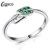 Rings Dropshipping Silver Color Clear CZ Wedding