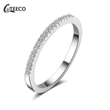 Rings Dropshipping Silver Color Clear CZ Wedding