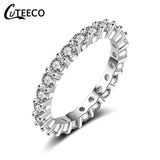 Rings Dropshipping Silver Color Clear CZ Wedding