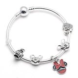 BANGLE Fashion Gift Jewelry Mickey & Minnie Charm Bracelet