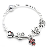 BANGLE Fashion Gift Jewelry Mickey & Minnie Charm Bracelet